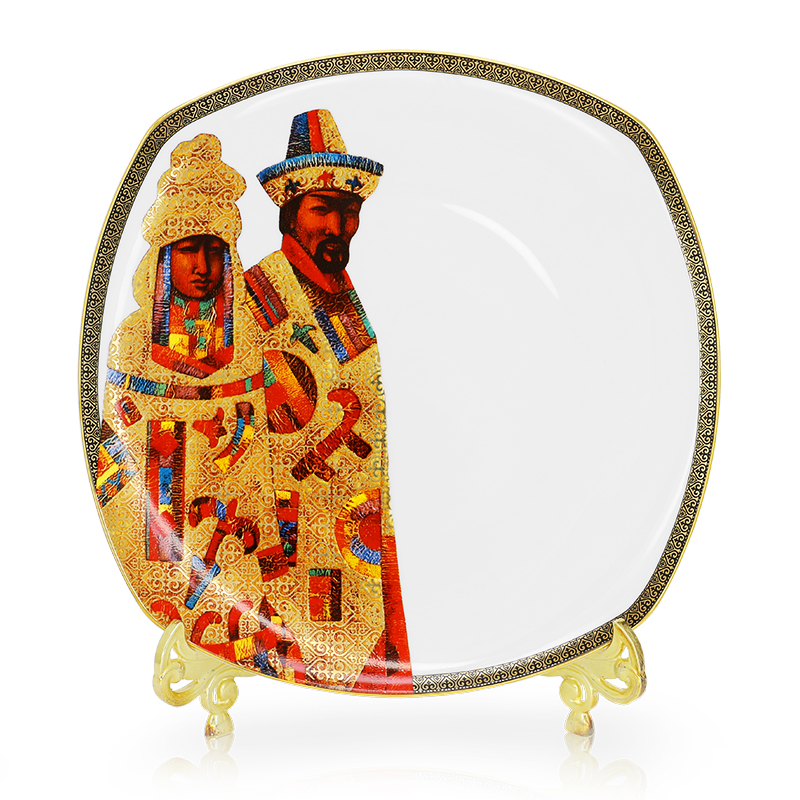 Декоративная тарелка Мужчина и Женщина из коллекции Казахи